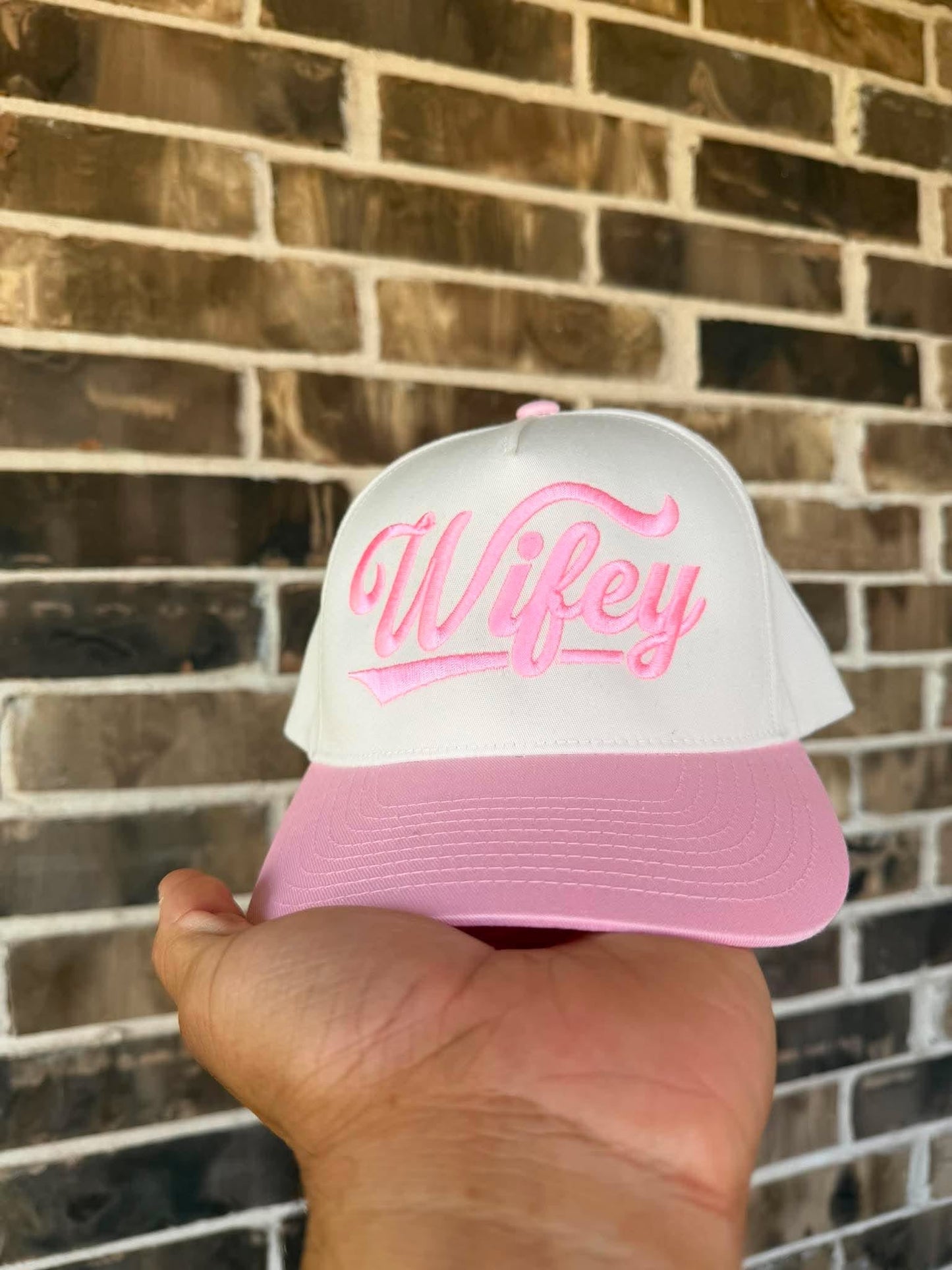 Wifey Embroidered Snapback Hat | Bridal & Newlywed Trucker Cap