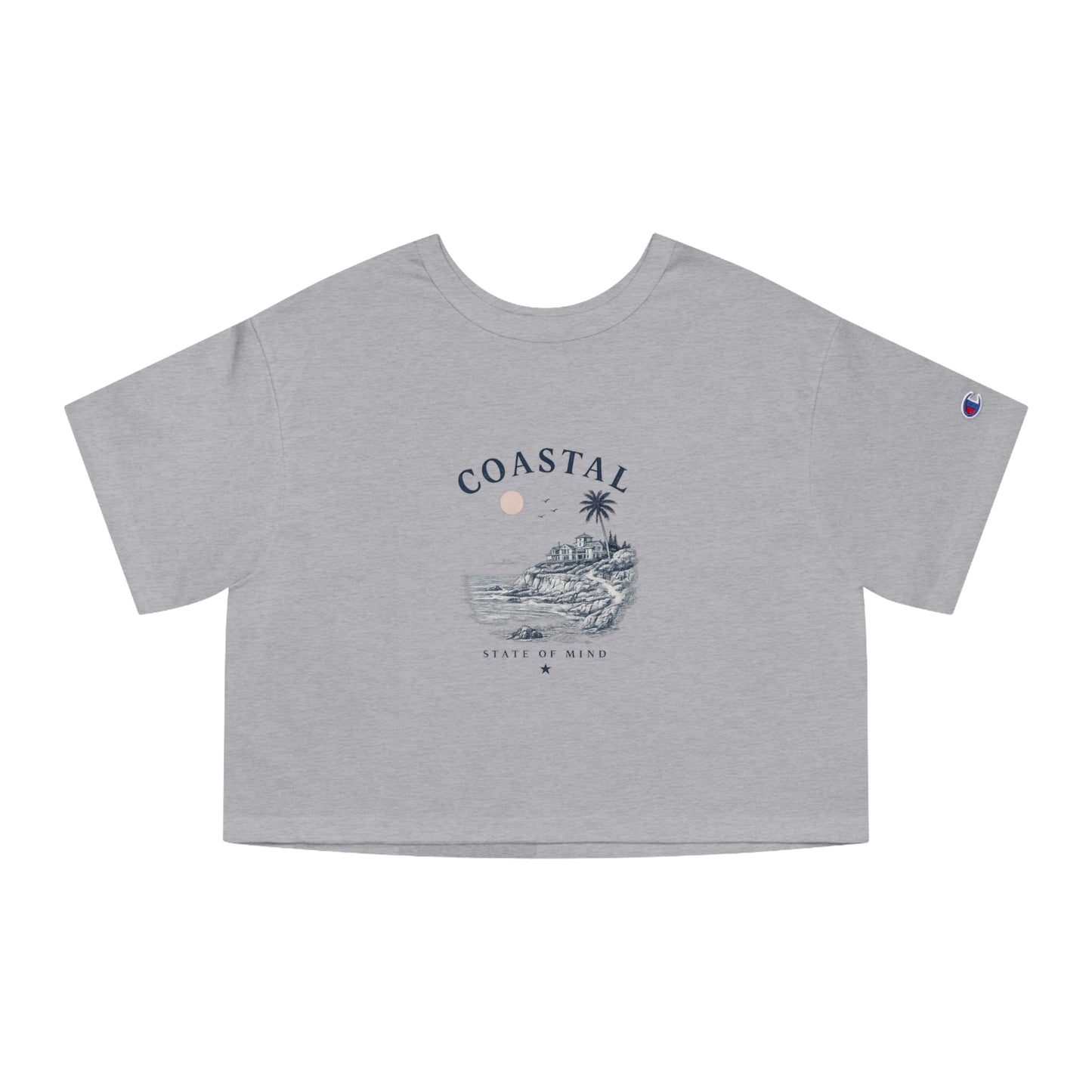 Coastal Vibes Cropped Tee — Women's Champion Heritage Beach Vibe T-Shirt