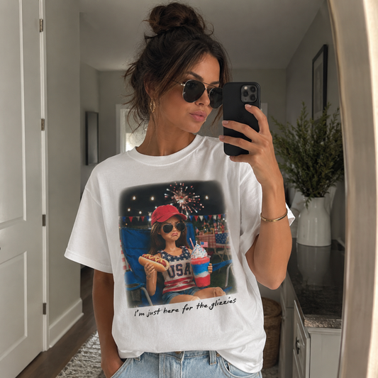 Barbie 4th of July T-Shirt — "I'm Here for the Glizzies"