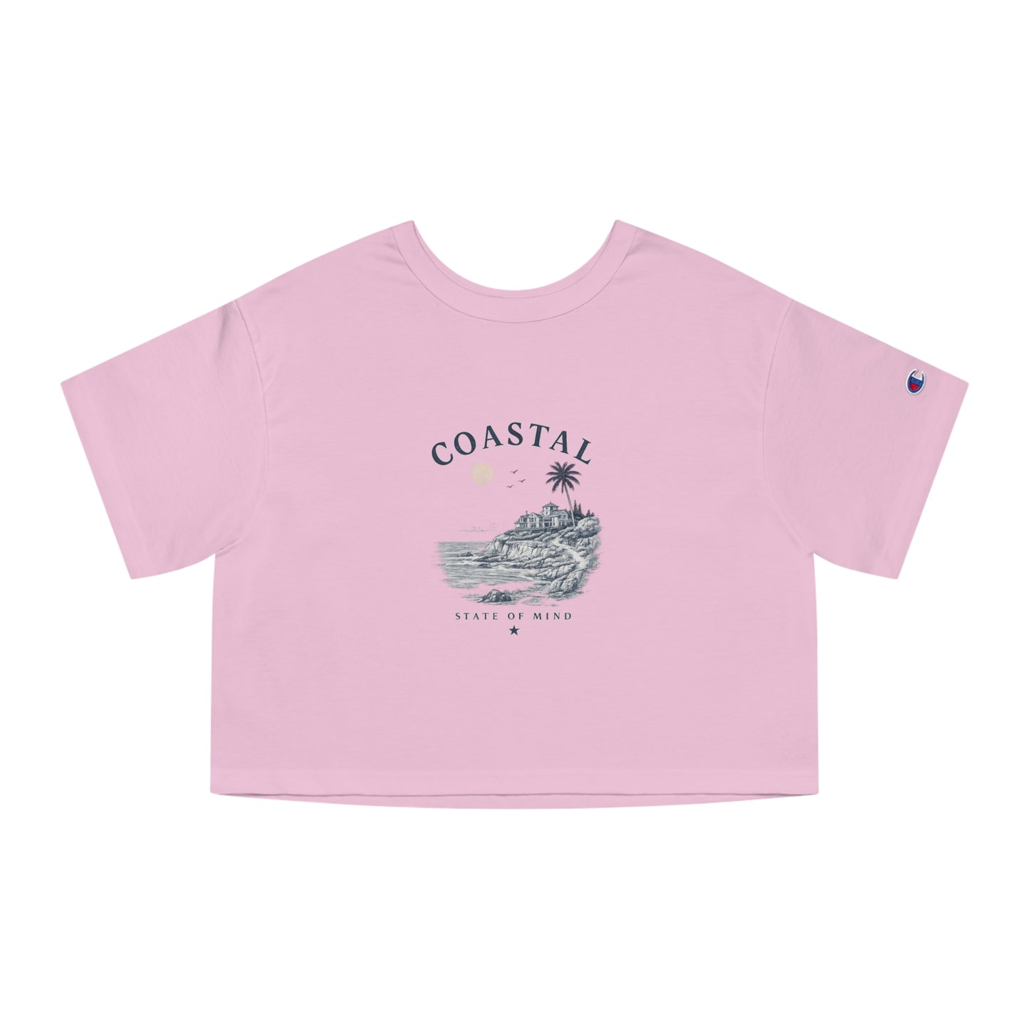 Coastal Vibes Cropped Tee — Women's Champion Heritage Beach Vibe T-Shirt