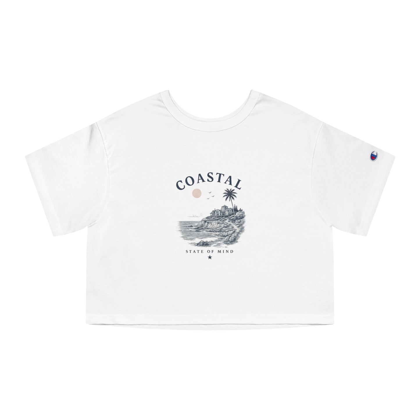 Coastal Vibes Cropped Tee — Women's Champion Heritage Beach Vibe T-Shirt